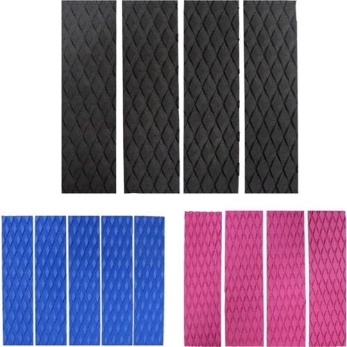 4PCS/Set SPU Surfboard Mat Non-Slip EVA Corrosion Resistant Adhesive Grips Surf Deck Front Pads Surfboard Pads Accessories