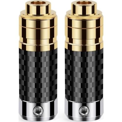 4.4mm 5 Pole Earphone Jack Female Plug Audio 4-Layer Gold Plated Balance Metal Adapter Hifi Headphone Soldering Wire Connector