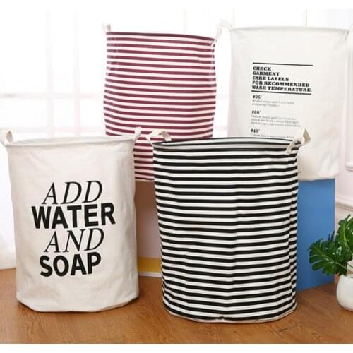 60% Hot Sales!!! Folding Laundry Basket Round Clothes Toy Storage Bag Bucket Barrel Organizer