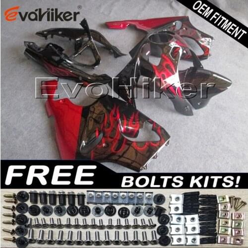 ABS Plastic Bodywork Set for ZX7R 1996 1997 1998 1999 2000 2001 2002 2003 red ABS Plastic Bodywork Set