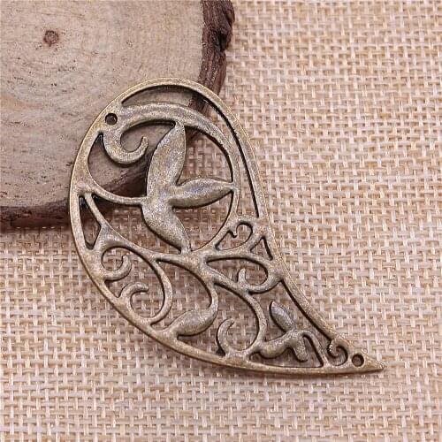 Free shipping 8pcs 56x31mm antique bronze Big leaves charms diy retro jewelry fit Earring keychain hair card pendant accessories