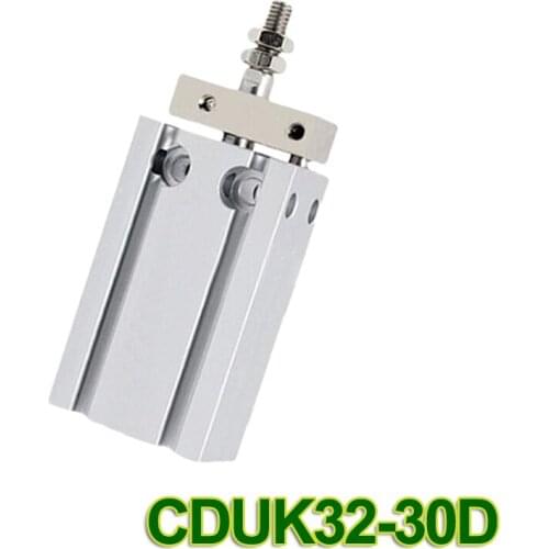 CDUK32-30D SMC type Double Acting Non-rotating Rod bore 32mm stroke 30mm Free Mount Cylinder Single Rod CUK32-30D CDUK 32-30