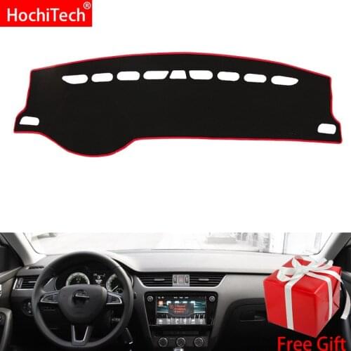 For Skoda Octavia 2015 2016 2017-2019 Right and Left Hand Drive Car Dashboard Covers Mat Shade Cushion Pad Carpets Accessories