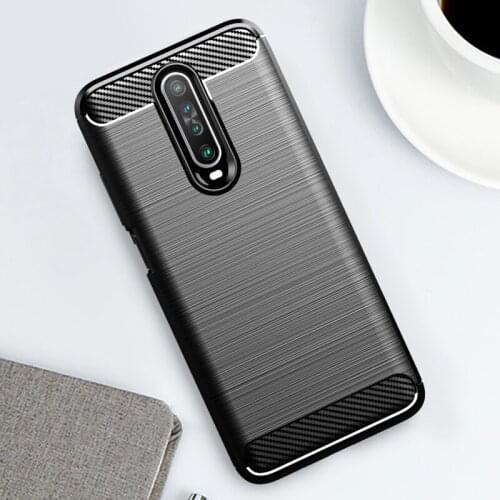 For Redmi K30 Case Soft TPU Silicone Shockproof Cover Carbon Fiber Pattern Brushed Cases For Xiaomi Redmi K30 Phone Case New