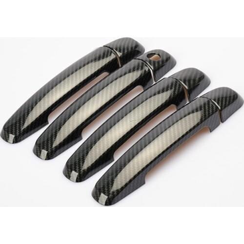 For Suzuki Swift 2005-2017 Suzuki Grand Vitara 2005 -2012 Chrome Carbon Fiber Car Door Handle Cover Trim Sticker Car Accessories