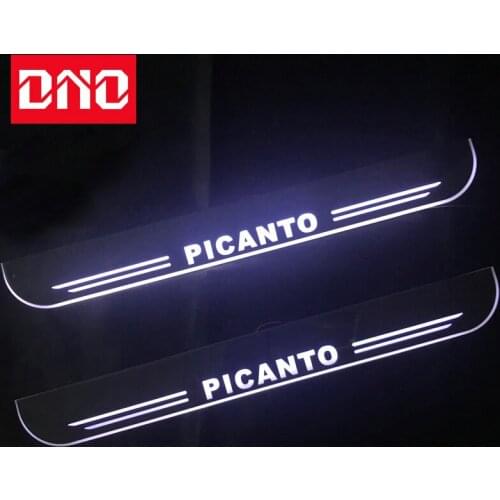 DNO Door Sill Scuff Plate Pedal Ligths For Kia Picanto 2015 2016 2017 2018 Threshold Led Bar Pathway Dynamic Welcome Lamp