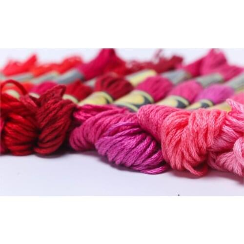 Cross Stitch threads The two label cxc Style 10PCS Cross Stitch Cotton Embroidery Thread Floss Sewing Skeins Craft Colors-2