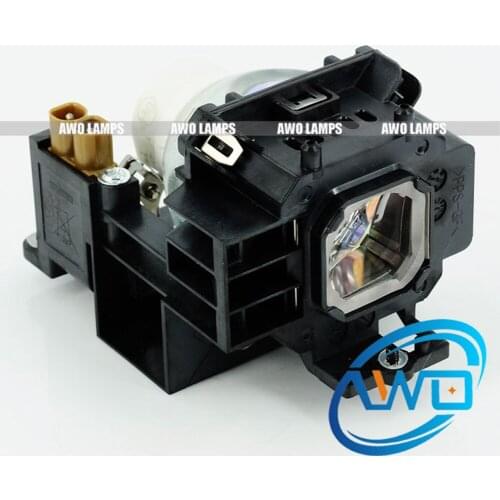 AWO Original NSHA230W Bulb with housing for NEC NP14LP Projector Lamp NP305/NP310/NP405/NP410/NP510/NP510G