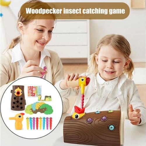 Woodpecker Early Education Toy Gifts for Children Woodpecker Catching Bugs XR-Hot