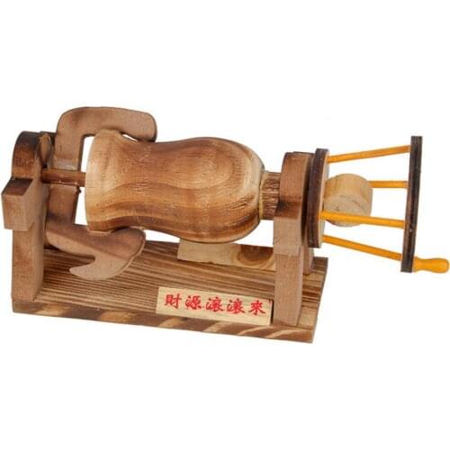 Creative Figurine Delicate Model Toy Gift High Simulation Decorative Traditional Wooden Popcorn Machine Ornament Home Decor 2021