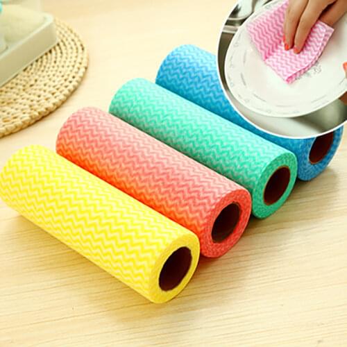 Creative Kitchen Disposable Wipes 50 Pieces of Environmentally Friendly Non-woven Towels Non-stick Oil Clean Dish Cloth