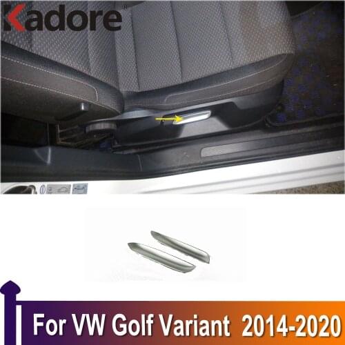 For Volkswagen Golf Variant 2014-2019 2020 ABS Matte Car Seat Adjustment Switch Interior Decoration Trim Accessories Sticker