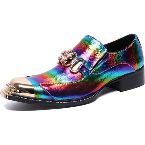 2021Hand-Made Multi-Color Men Wedding Social Shoes Luxury Design Party Ball Dress Loafers Formal Men Casual Business Shoes