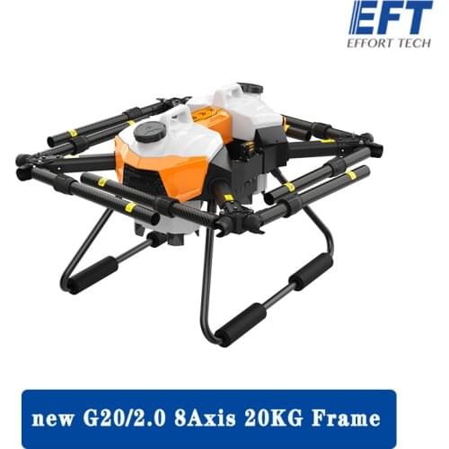 EFT G20 22L 8 Axis Agriculture drone double tank double battery eight nozzle spraying system