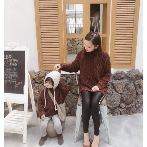 Famliy Matching Clothes Mother and Daughter Sweaters 2019 Autumn Winter Childrens Cardigan Coat Baby Grinch Christmas Sweaters