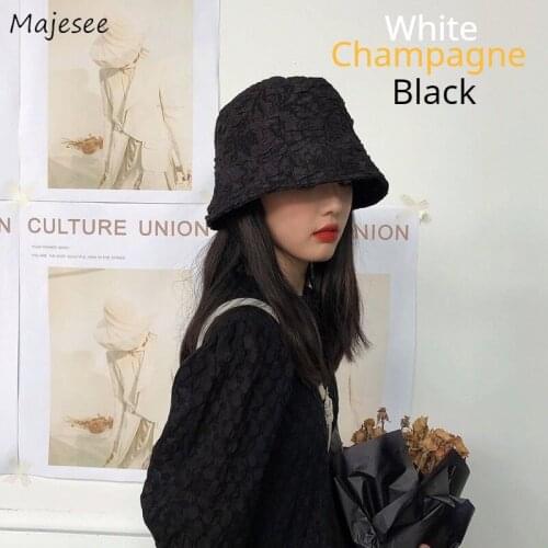 Bucket Hat Summer Sun Protection High-fashion Female Fishman Cap All-match Outdoors Lightweight Space Saving Korean Casual Chic