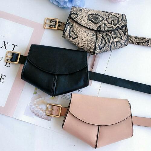 PU Leather Waist Belt Bag Pouch Travel Hip Bum Bag Women Mini Purse Chest Pouch Travel Hip Bum Bag Purse