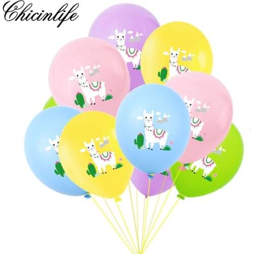 Chicinlife 10Pcs Alpaca Party Llama Balloon Happy Birthday Wedding Party Baby Shower Ballons Decoration Supplies
