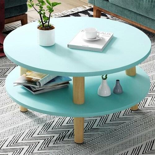 Simple Apartment Office Storage Tables Nordic Solid Wood Living Room Study Coffee Table for Home Furniture Dormitory End Table