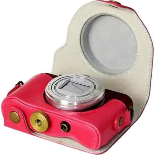 Detachable Portable Camera Bag HX90 Oil Leather Case for Sony Retro Look with Strap Optional Color Camera Storage Case