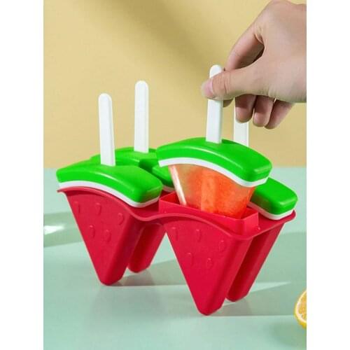 Silicone Ice Cream Mold Reusable Popsicle Molds DIY Homemade Cute Cartoon Ice Cream Popsicle Ice Pop Maker Mould Kitchen supplie