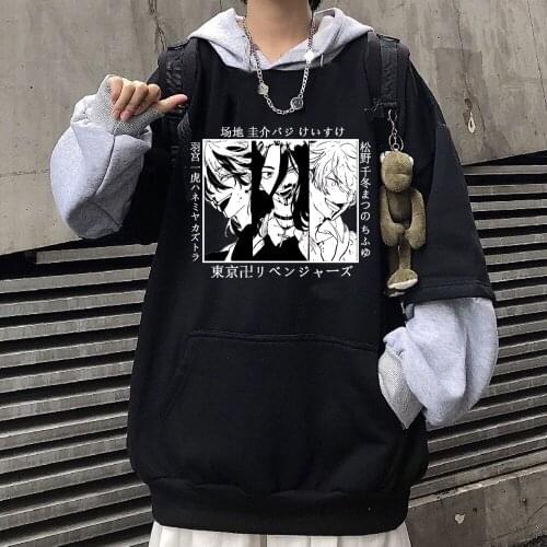 Tokyo Revengers Hoodie Cool Baji Keisuke Hanemiya Kazutora Matsuno Chifuyu Print Sweatshirt Fashion Loog Sleeve Sportswear Top