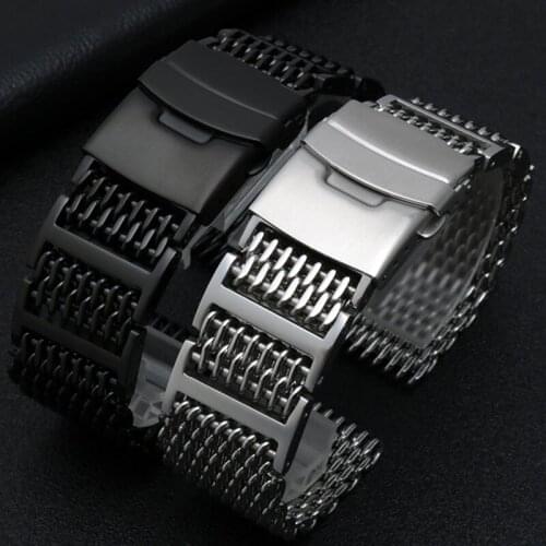 High Quality 20mm 22mm 316L Mesh Stainless Steel Watchband Bracelet For Iwc Omage Wrist Band Metal Milan Band