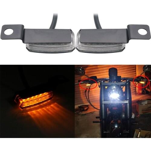 2PCS Motorcycle signal lamp Indicators Amber LED Turn Signal Light Handlebar Blinker For Cafe Racer Scooter ATV Motobike DC 12V