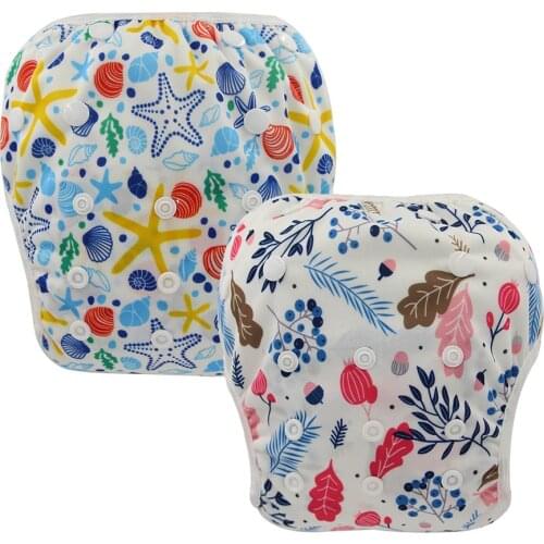 2 PACK Baby Swim Diapers Waterproof Adjustable Cloth Diapers Pool Pant Swimming Diaper Ohbabyka Reusable Washable Baby Nappies