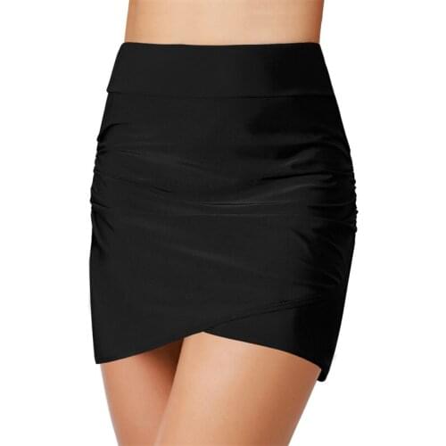 2021 Women Swimwear Bikini Trunks Tankini Swim Skirt Pocket Short Beach Dress Pants Female Sexy Swimming Bottom Build-in Brief