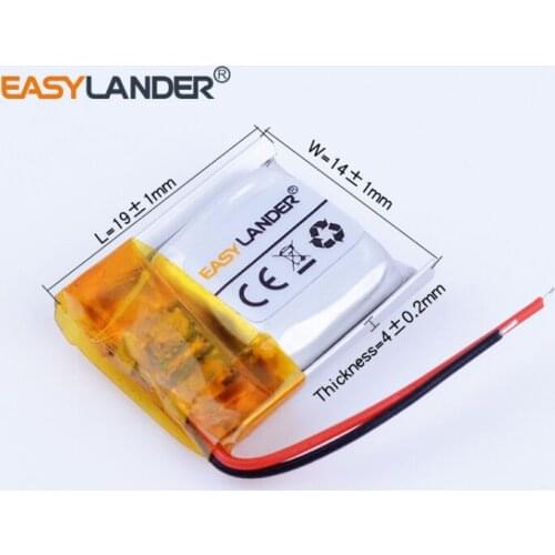 3pcs/Lot 3.7V 100mAh Rechargeable li Polymer Li-ion Battery For bluetooth headset mp3 /mp5 mouse Bracelet Wrist Watch 401420