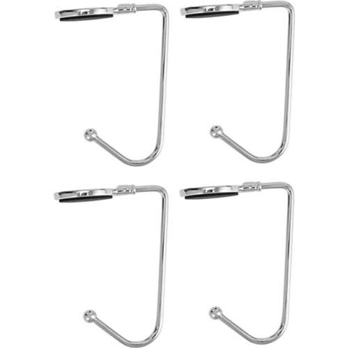 4Pcs Round Metal Bag Hangers Zinc Alloy Purse Hooks Christmas Stocking Handbag Holder for Table Desk
