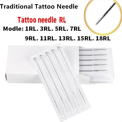 5pcs/set 3RL 5RL 7RL 9RL Disposable Tattoo Needles Professional RL Round Liner Lining Stainless Steel Fine Tattoo Accessories