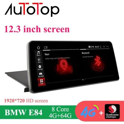 AUTOTOP 12.3" Qualcomm Android 10.0 Car DVD Player For BMW X1 E84 2009~2015 iDrive Car Stereo Audio GPS Navigation Multimedia