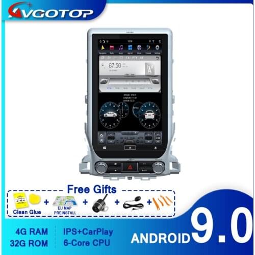 AVGOTOP Android 9.0 Tesla Car DVD GPS Navigation for TOYOTA LAND CRUISER 2008-2015 6 core+4G+32G IPS Screen