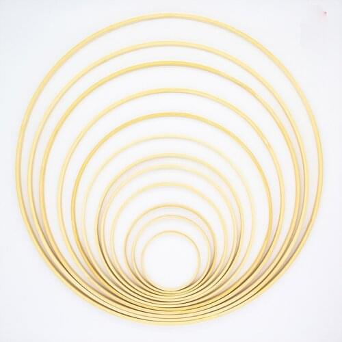 Bamboo Ring Wooden Circle DIY Handwork Hoop for Flower wreath Round Home Wedding Party Decor Hanging Basket Plant Flower Ring