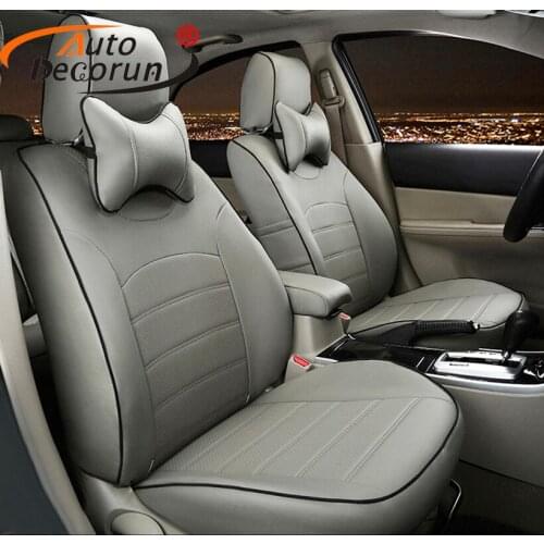 AutoDecorun PU leather covers car for Mitsubishi Lancer 10 seat cover sets for accessoires custom seat cushion covers 13PCS/sets
