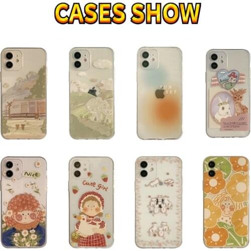 Gradient Smudge iPhone Case 12 Pro Max Soft Cover Suitable for Apple 11 Painted Tpu All-inclusive XR/XS/8