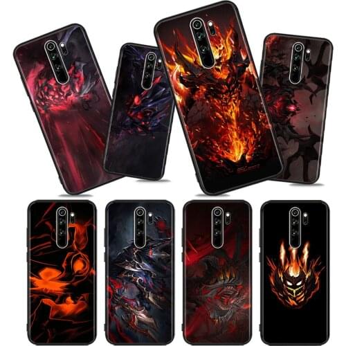 Shadow 0 Fiend Soft TPU For Xiaomi Redmi Note10 10S 9T 9S 9 8T 8 7 6 5A 5 4 4X Prime Pro Max Black Phone Case