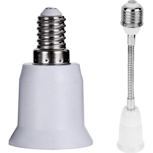 E14 to E26 E27 Adapter Chandelier Light Socket E14 to Medium Socket E26 E27 Converter Bulb Base Adapter Converter & E27 to E27 2