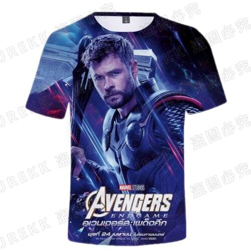 New Marvel 3D T Shirt Men Women Children Fashion Short Sleeve The Avengers Thor Printed T-shirt Summer Short Sleeve Tops Tee