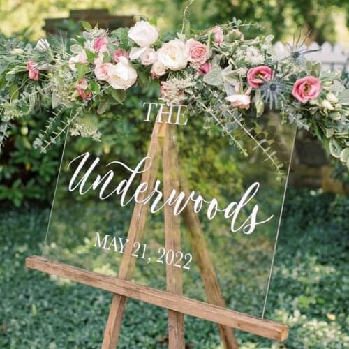 Custom Plexiglass Wedding Welcome Sign Acrylic Welcome Sign Entrance Album Sign for Wedding Party Decor Personalize Wedding Art