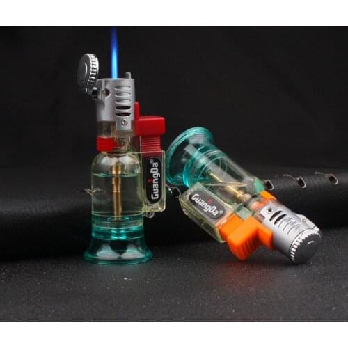 Creative Windproof Inflatable Lighter Cigar Cigarette Lighter Spray Gun Gas Lighter High Temperature Small Welding Torch