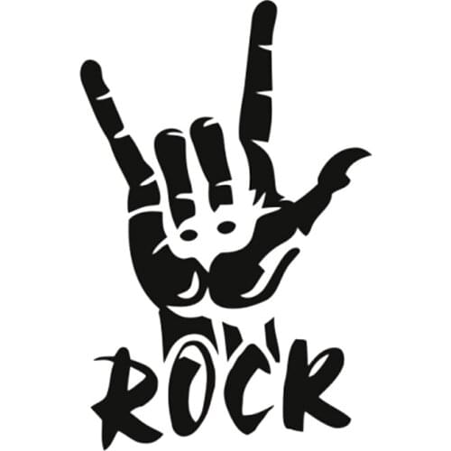 Creative Stickers Rock Finger Funny Car Sticker PVC Waterproof Sunscreen Auto Motorcycles Decals Accessories 23cm*15cm