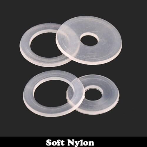 M10 M12 M10*16*1 M10x16x1 M12*20*1 M12x20x1 Transparent Nylon66 Plastic Plain O Ring Gasket Pad Insulation Soft Flat Washer