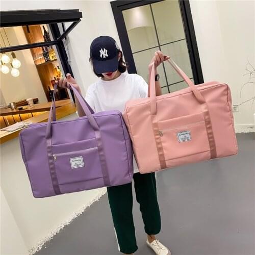 Korean Style Summer New Fashion Womens Bag Canvas Waterproof Sports Bags Large Capacity Lightweight Yoga Bags