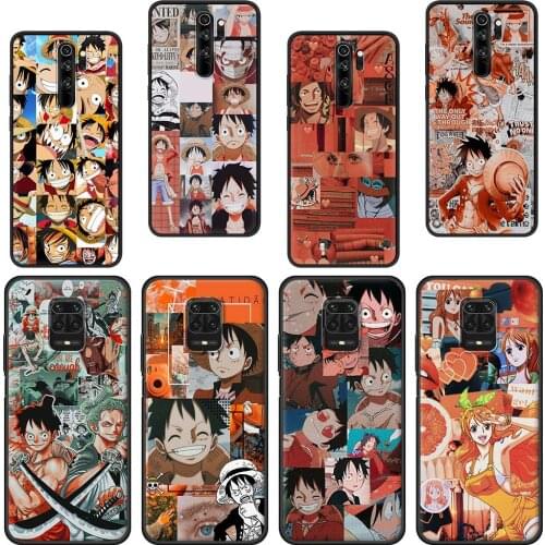 Bumper Soft Silicone Phone Case for Redmi K40 Note 10 9S 8 Pro Max 9 7 8T 9C 9A 7A Cover Coque Cases Funda One Piece Luffy