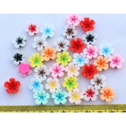 Set of 250pcs Resin Cherry Flower Cabochons 15mm , hair accessory supply, embellishment, DIY project supply