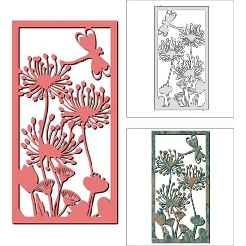 New 2021 Dragonfly Flowers Scenes Metal Cutting Dies for DIY Scrapbooking and Card Making Decorative Embossing Craft No Stamps