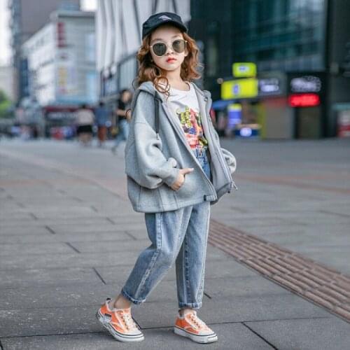 Girls Babys Coat Jacket Outwear 2021 Grey Thicken Winter Autumn Overcoat Top Zipper Cardigan Childrens Clothing